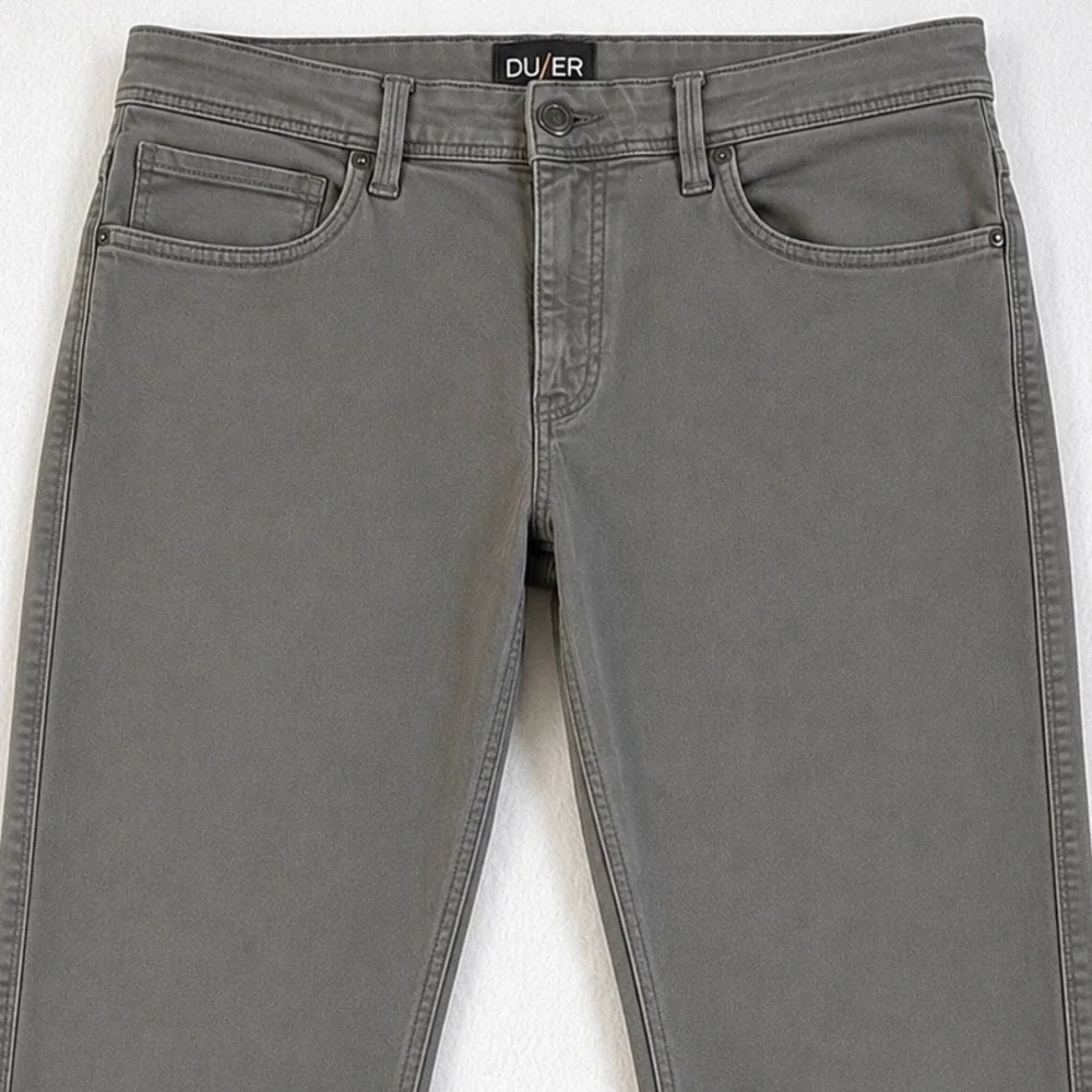 DU/ER No Limit Relaxed Fit Pants Mens 34x29‎ Actual N2X Performance Raw Hem Gray